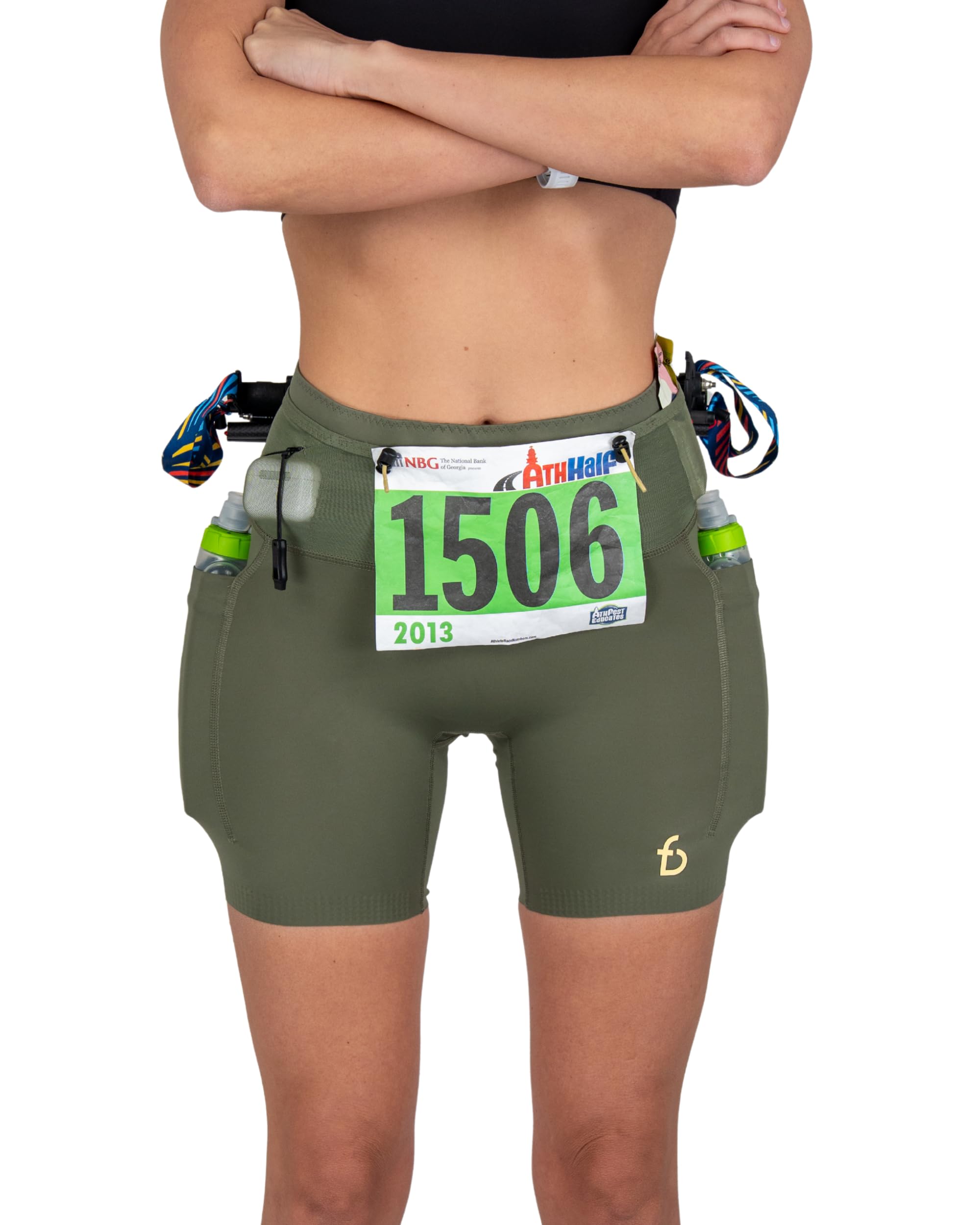 FlipBelt Women's Trail Run Compression Shorts