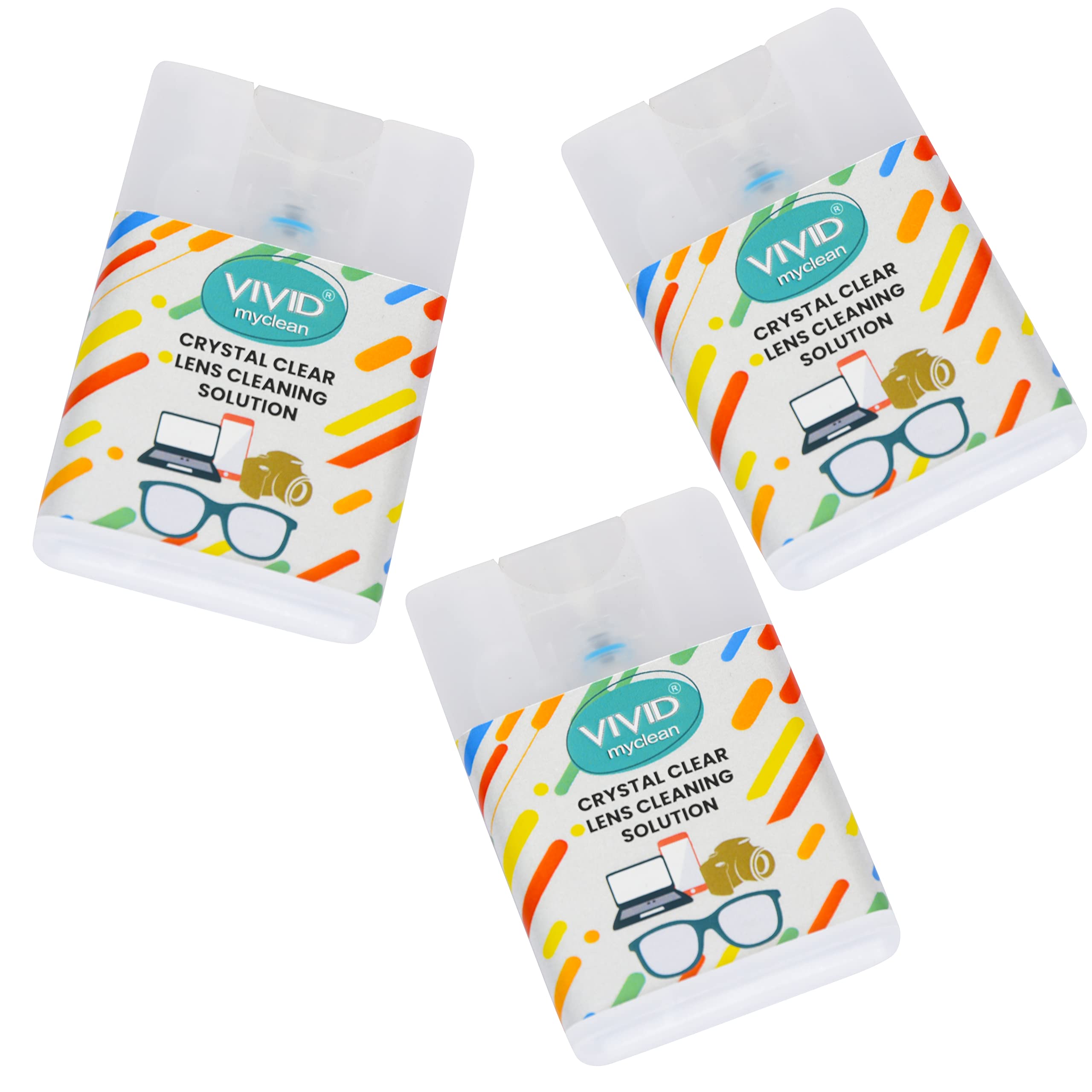 VividVision® myclean Lens Cleaning Solution Spray contain NO Detergent-NO foam-for Spectacles,Sunglasses,Eyeglasses,Mobile,PC,Laptop,TV &Camera solution (20 ML Pack of 3) (B092ZVLSSV) Amazon Price History, Amazon Price Tracker