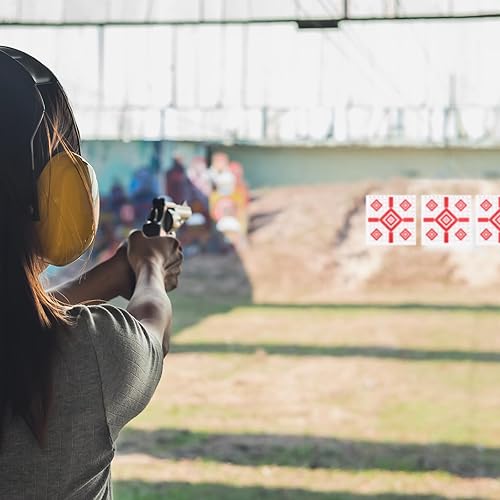 Miniatura 6 de Fainne 200 hojas de papel de 12 x 12 pulgadas, soporte de blanco de tiro para exteriores, blanco de papel duradero, objetivos altamente visibles