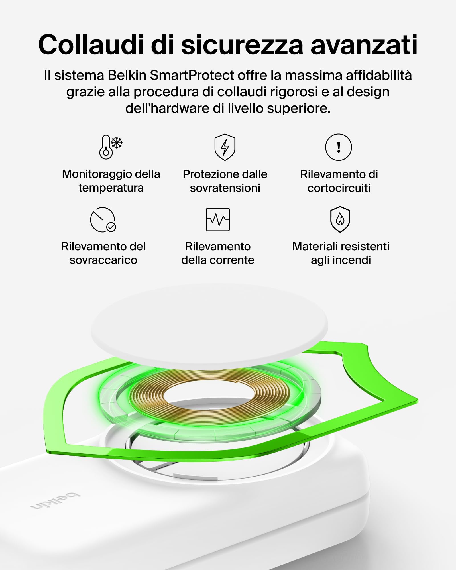 Belkin UltraCharge Caricatore Wireless Magnetico Qi2, Stazione di Ricarica 3 in 1 25W, Caricatore Compatibile con MagSafe per iPhone 16, Apple Watch, AirPods, Pixelsnap con Adattatore 45W, Bianco