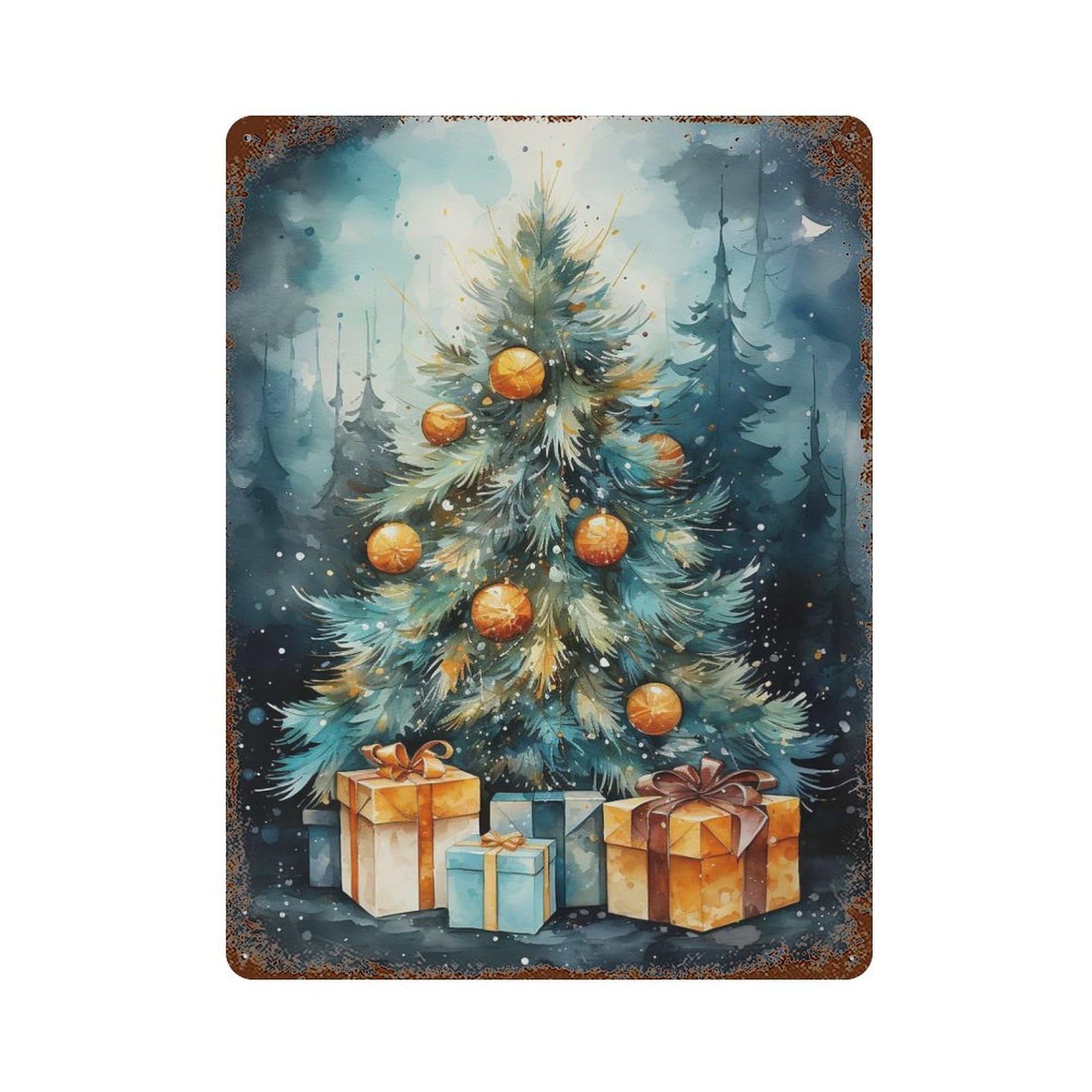 Whispers Of Winter Decorative Tin Sign 15.7"x11.8", Retro Wall Decor for Living Room, Hallway And Home Decor