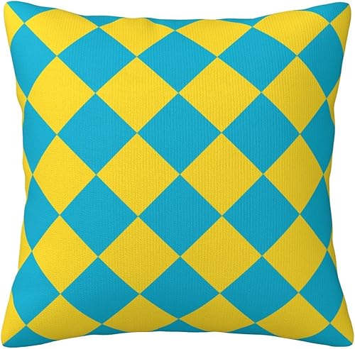Miniatura 20 de Bright Red and Cyber Yellow Checkered Throw Pillow Covers Retro Pillowcase Sofa Decorative Cushion Cases for Home Decor Room Bed Sofa 18x18 Bright