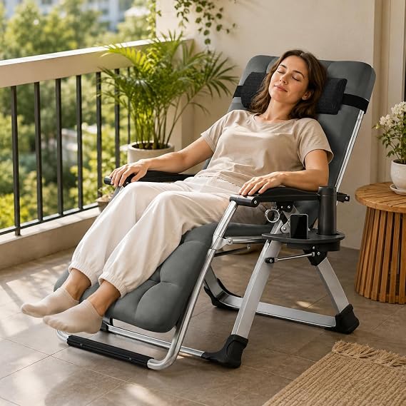Slsy Zero Gravity Chair, Reclining Lounge Chair for Indoor/Outdoor, 440lbs