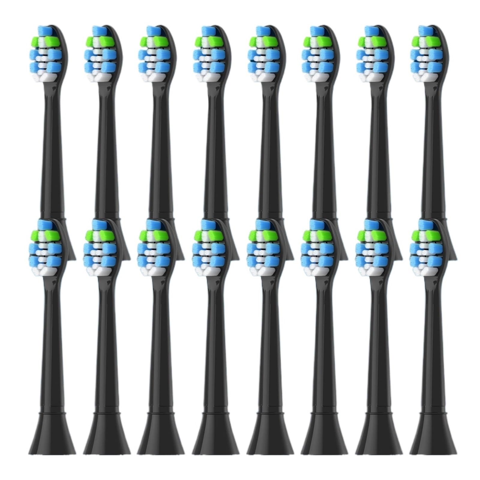 Testine 4-16Pack, Compatibile Con Philips, HX6211 HX6213 | Per manici Sonicare a scatto; HX6220 HX6231 HX6234 HX6235 HX6250 HX6263 HX6275(16pcs Black)