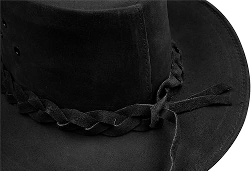 Miniatura 3 de Sombrero de vaquero occidental unisex australiano de gamuza real Outback Riding Dancing Classic