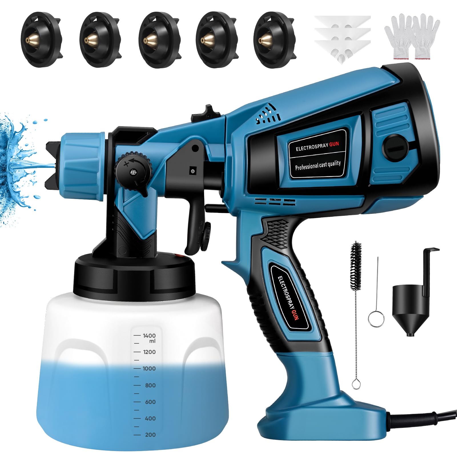 Sunowl Pistola a Spruzzo per Verniciare, 800W Pistola Vernice a