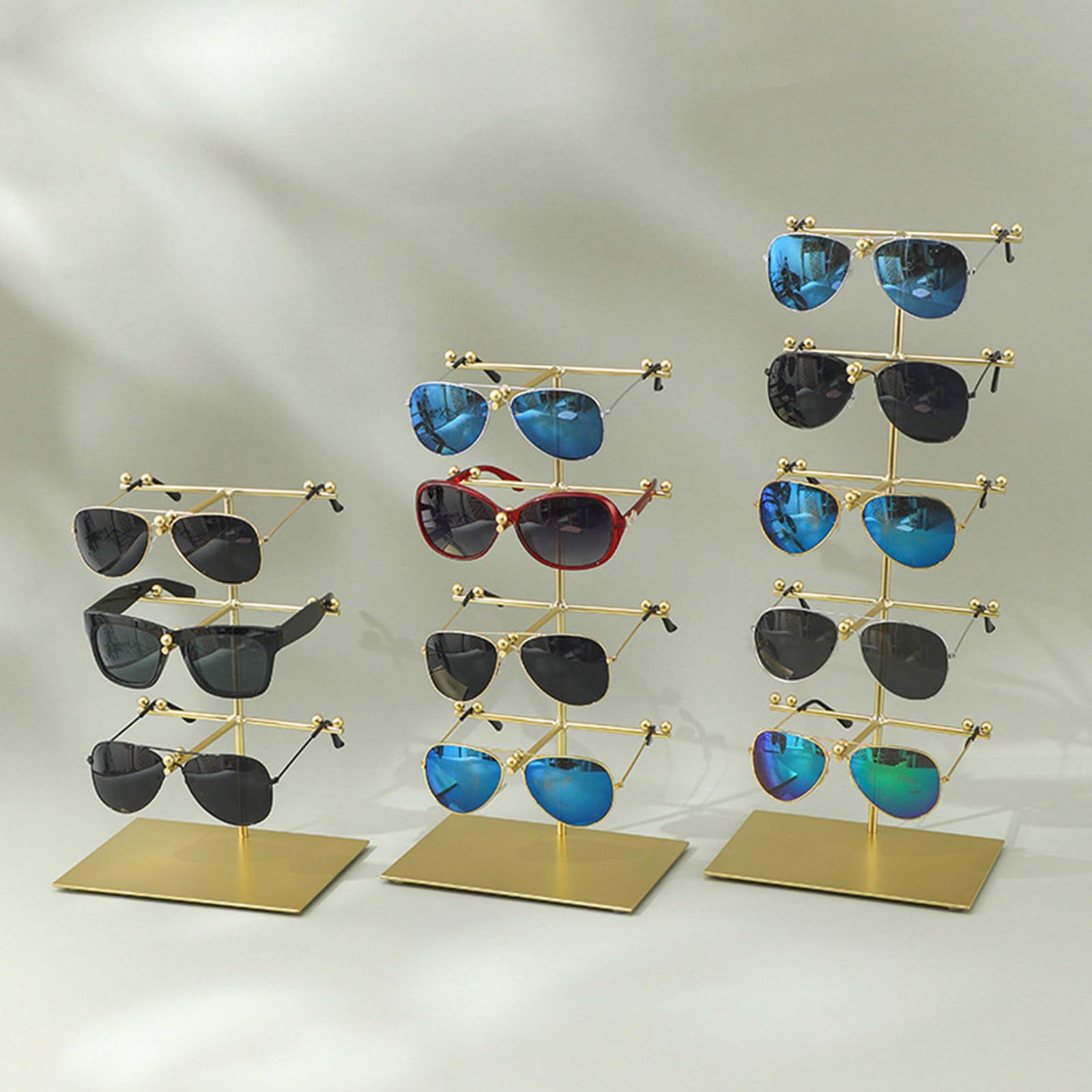 Elegante Gafas de Sol Exhibición Estante Desmontable Gafas Para Escritorio O Encimera de Vanidad Gafas Decorativas Gafas Base de Madera