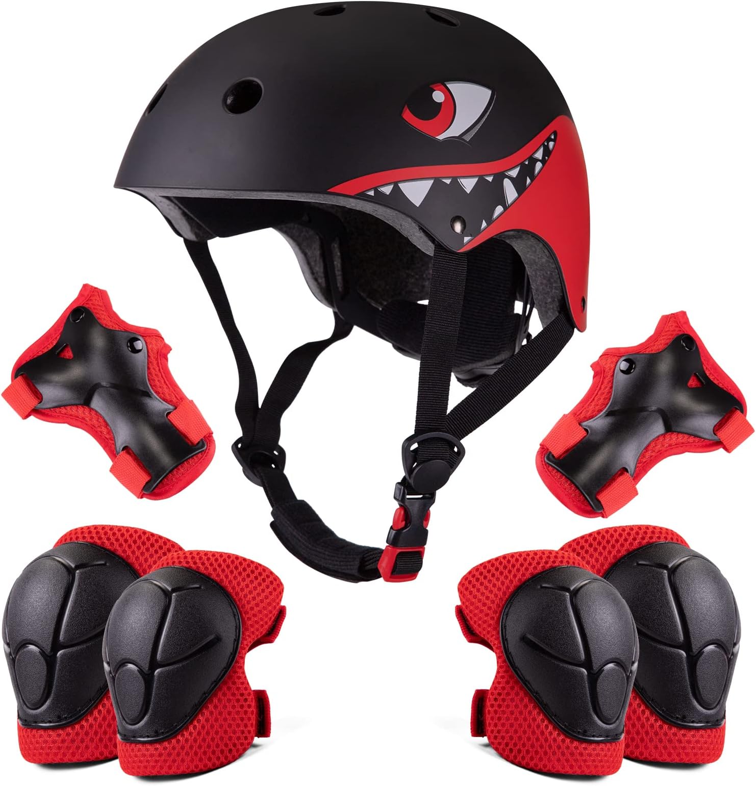 Kids Helmet Pads Set for 2-8 years old Toddler Bike Helmets Lightweight Safety Helmet Elbow Knee Pads Protection Gear for Skateboard Scooter Skating, Gifts for Boys Girls