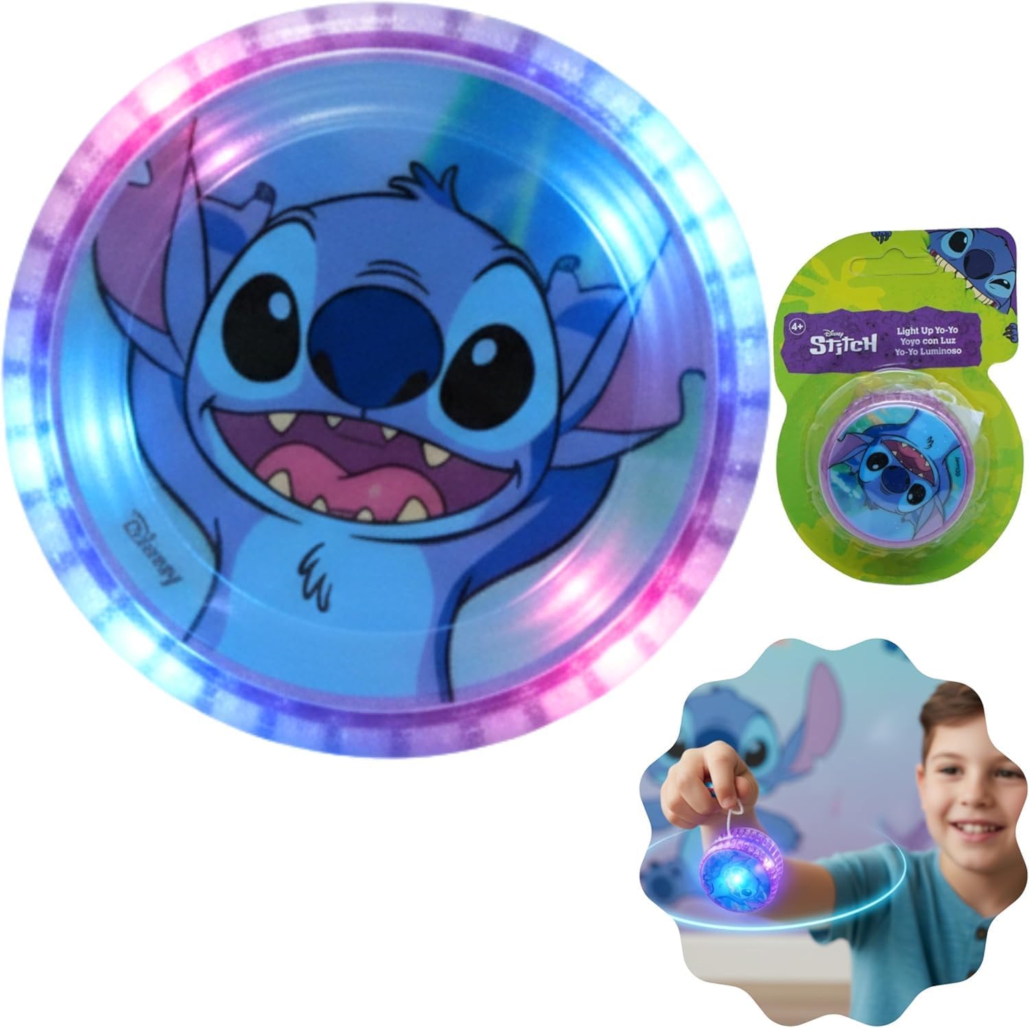 Disney Stitch Light Up Yoyo Toy for Kids โ Fun Character Yo-Yo Game, Beginners Responsive Yoyo, Fidget Spinner Stress Relief Toy for Boys & Girls, Party Bag Fillers, Gifts โ image 1