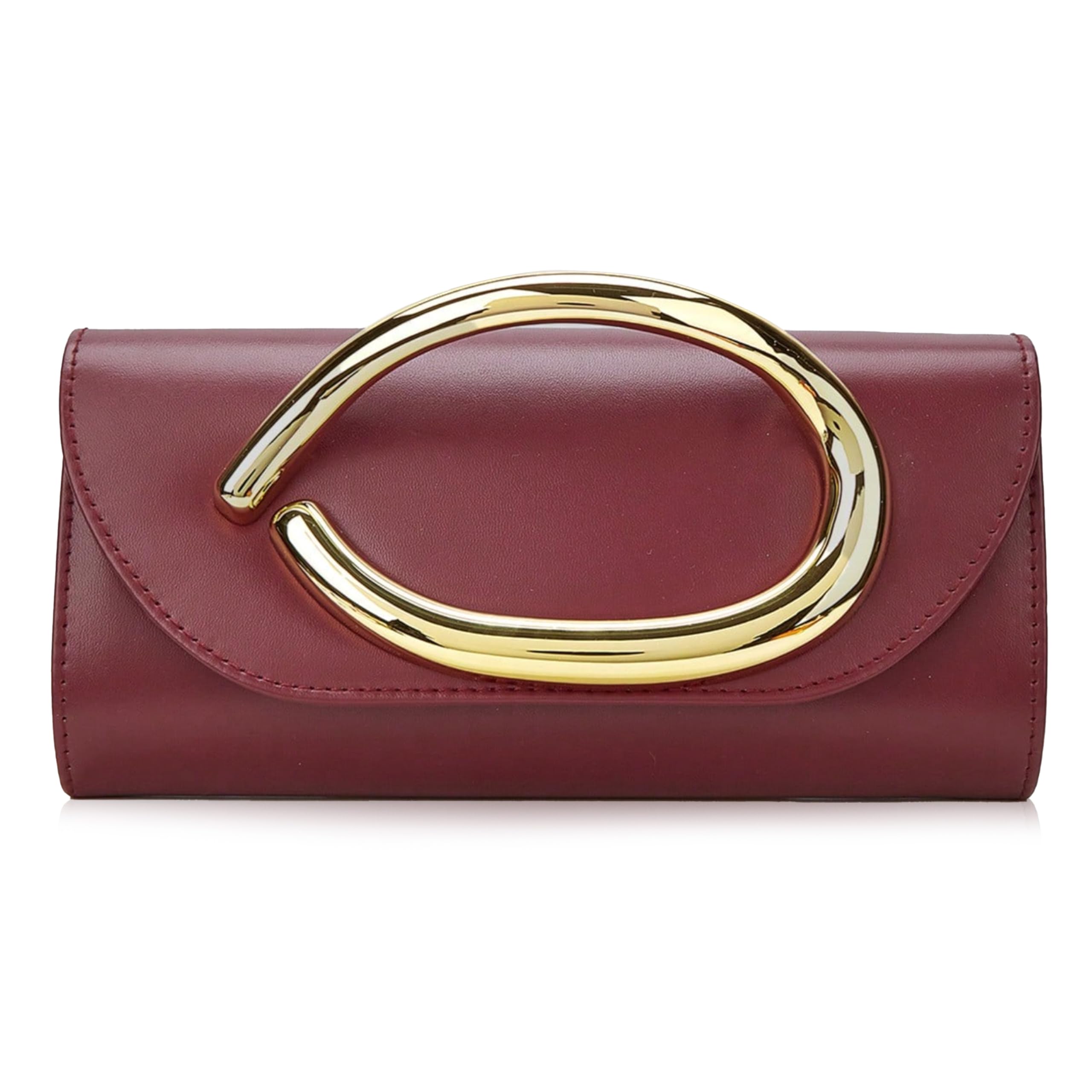 Evening Clutch Purse for Women Metal Handle Chain Bag