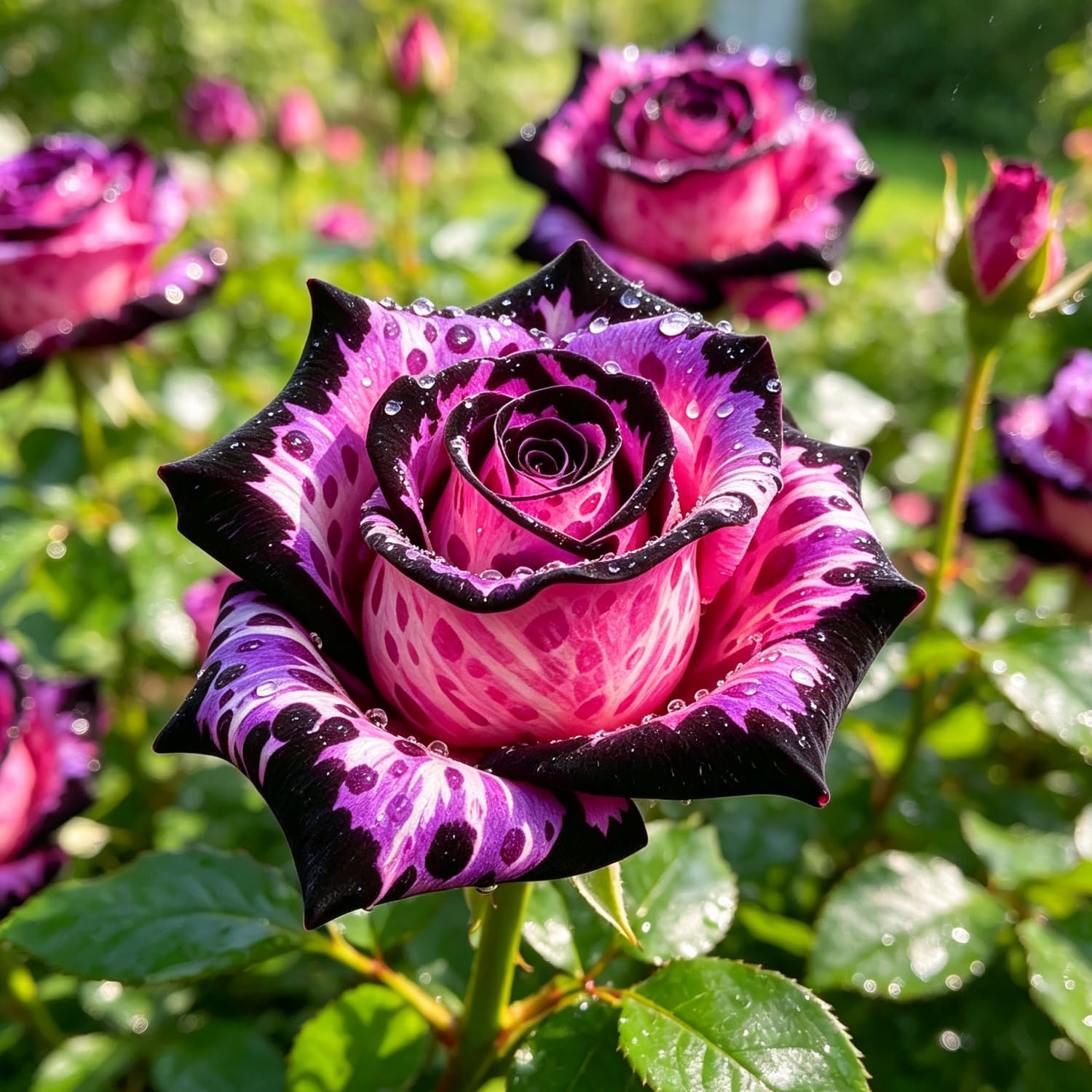 Rosa Ornamentale, Varietà Floreale per Coltivazione in Vaso e Aiuole-3bulbi -b