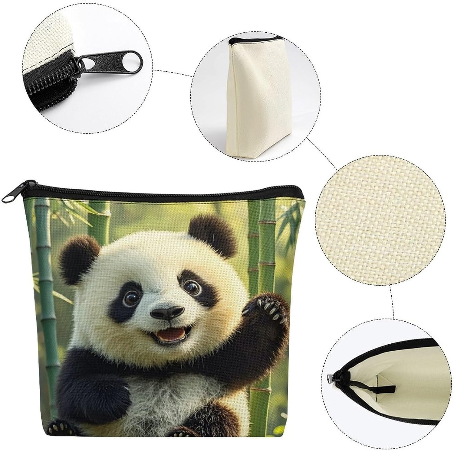 Funny Panda Makeup Bag Cosmetic Pouch Toiletry Bag image 3