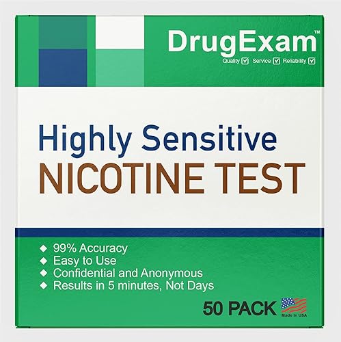 Miniatura 10 de DrugExam - Paquete de 10 tiras de prueba de orina de nicotina de tabaco de nicotina - Tira de inmersión en orina para prueba de cotinina para fumar