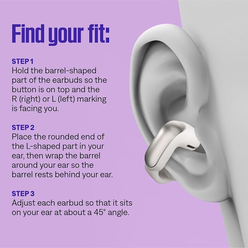 Bose Ultra Open Earbuds with Immersive Audio, Open Ear Wireless Clip on Earbuds for Comfort, OpenAudio for Awareness, Up to 48 Hours of Battery Life, Black (Renewed) image 6