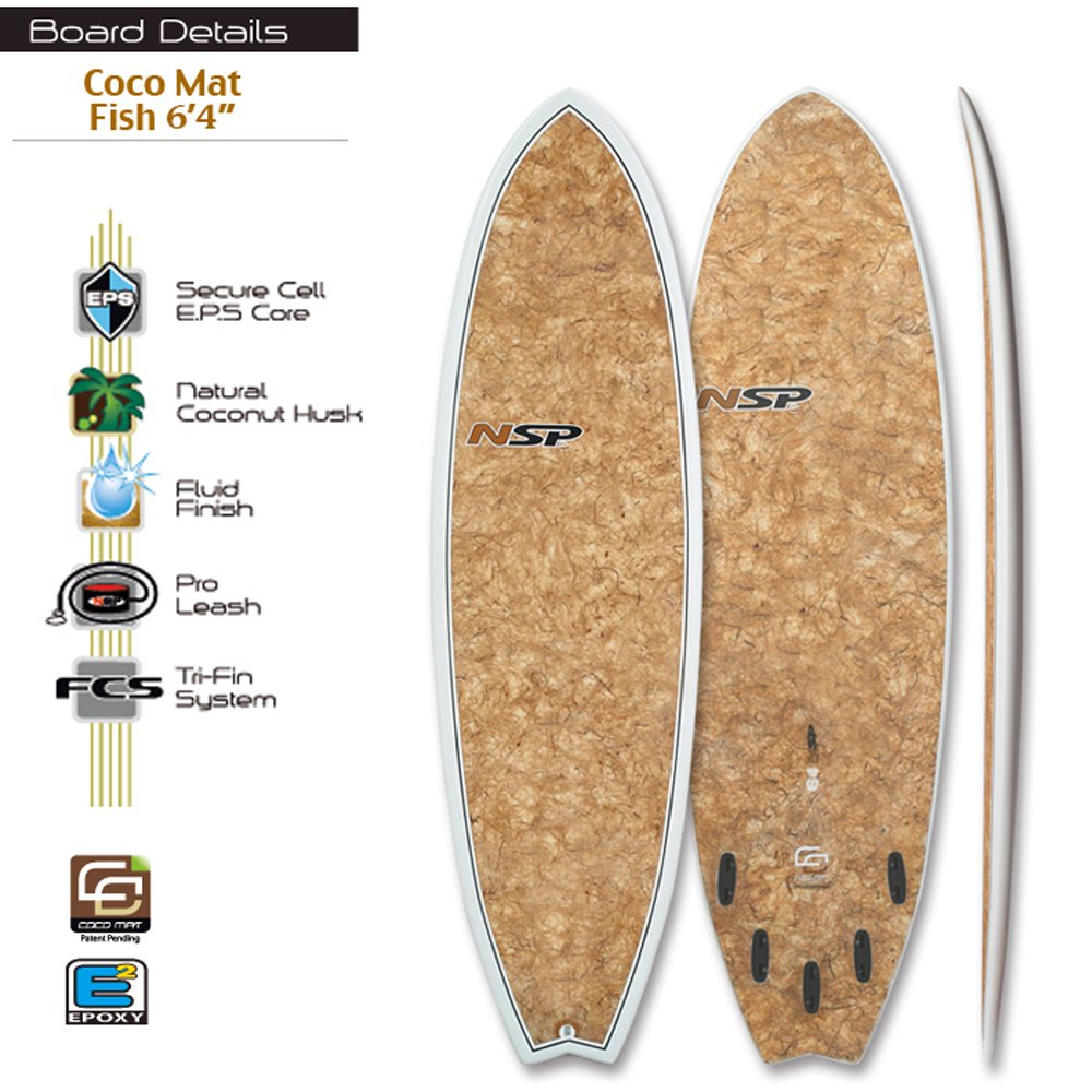 Amazon | NSP COCO MAT FISH 6'4