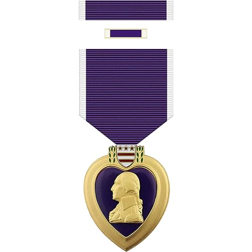 Uniform Accessories Unlimited Inc Purple Heart Medal Complete Box Set in Official Presentation Case (As Issued by US Military)-Veteran Owned Business
