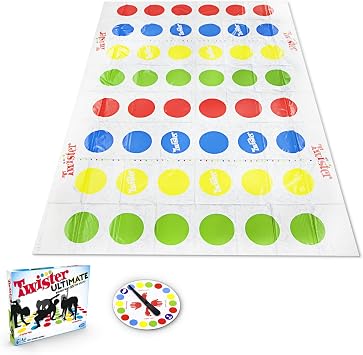 Hasbro Gaming Twister Ultimate: Bigger Mat, More Coloured Spots, Family, Kids Party Game Age 6+; Compatible with Alexa