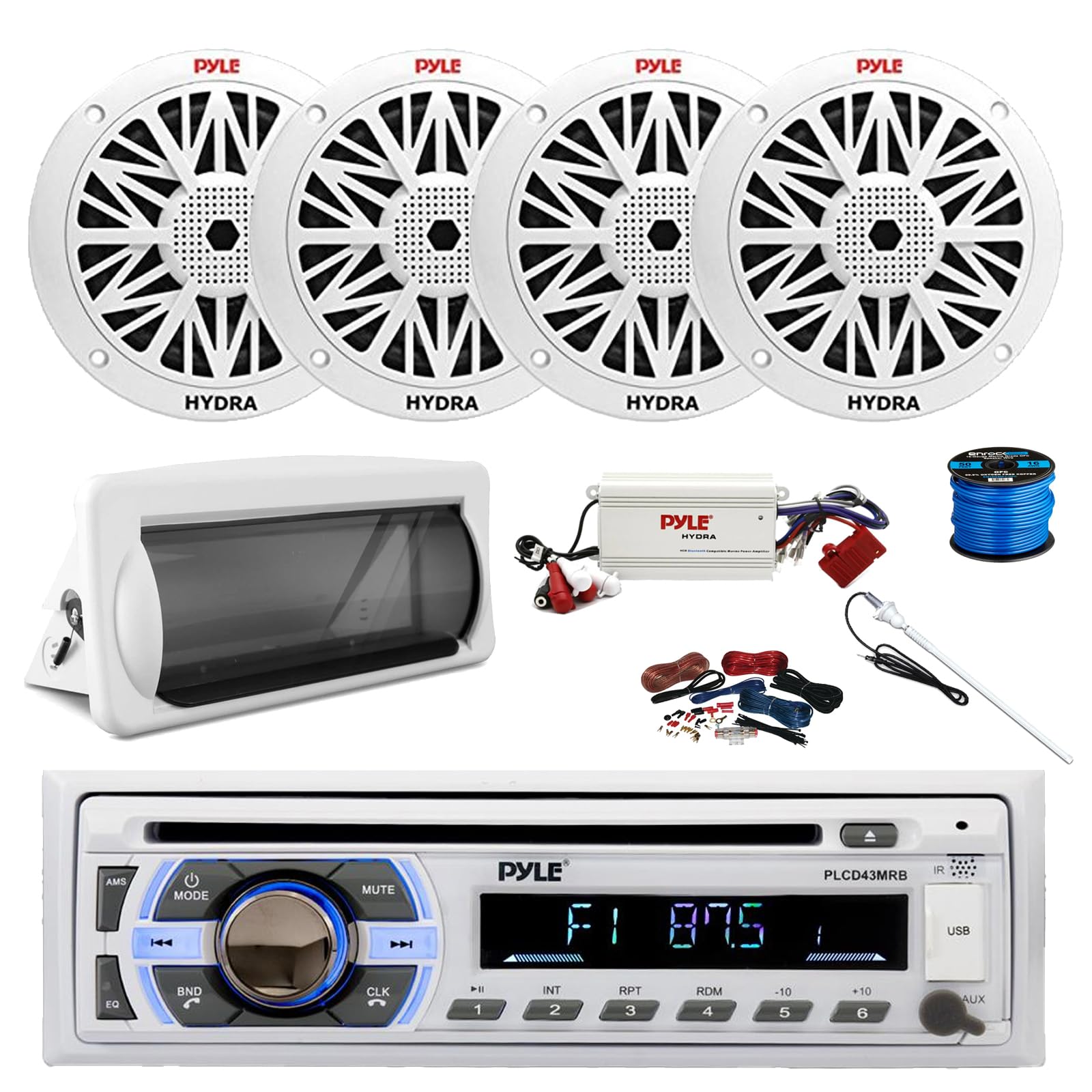 Amazon.com: Pyle PLCD43MRB Marine Single DIN Bluetooth CD Stereo