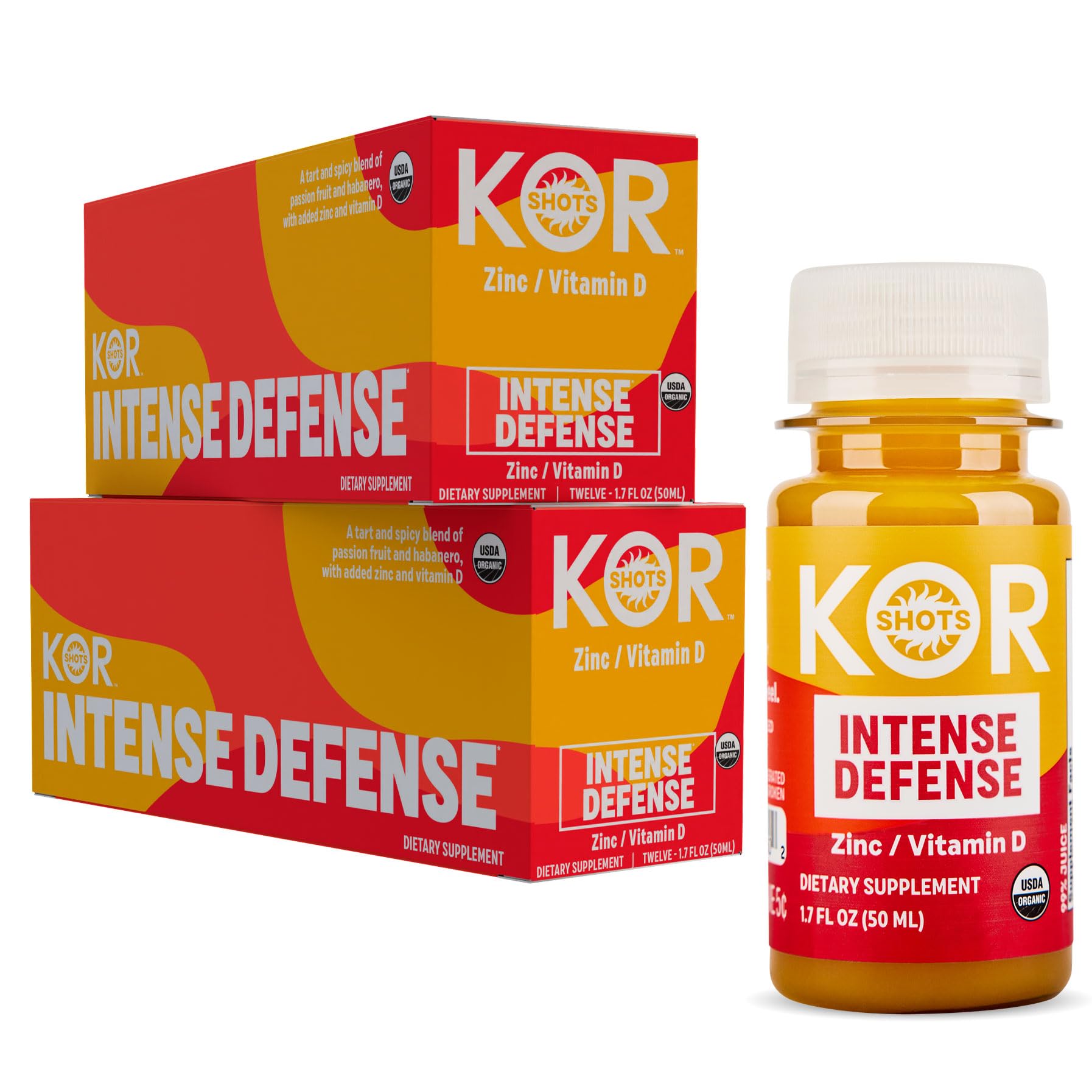 Amazon.com : Kor Shot Vitamin D & Zinc Shot - 24 Pack x 1.7 Fl Oz