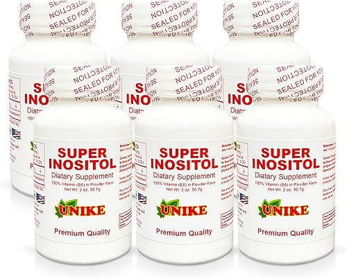Miniatura 1 de Unike Nutra Suplemento dietético Super Inositol  Inositol (vitamina B8) en polvo para equilibrio hormonal, fertilidad y apoyo ovárico, sin gluten,