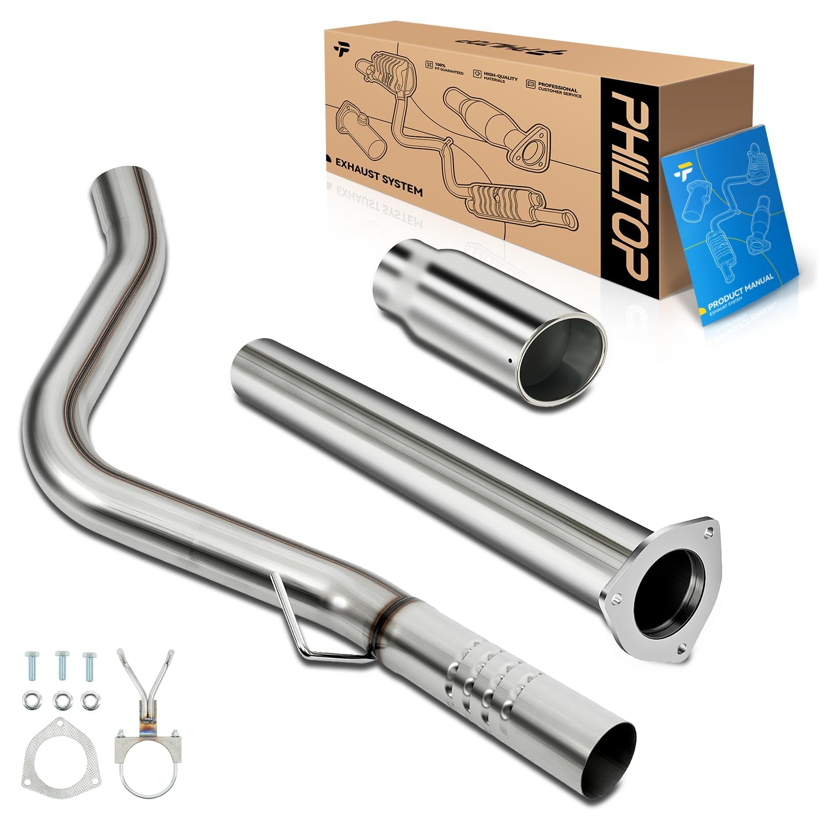 PHILTOP Cat-Back System Stainless Steel for 2004-2012 Colorado