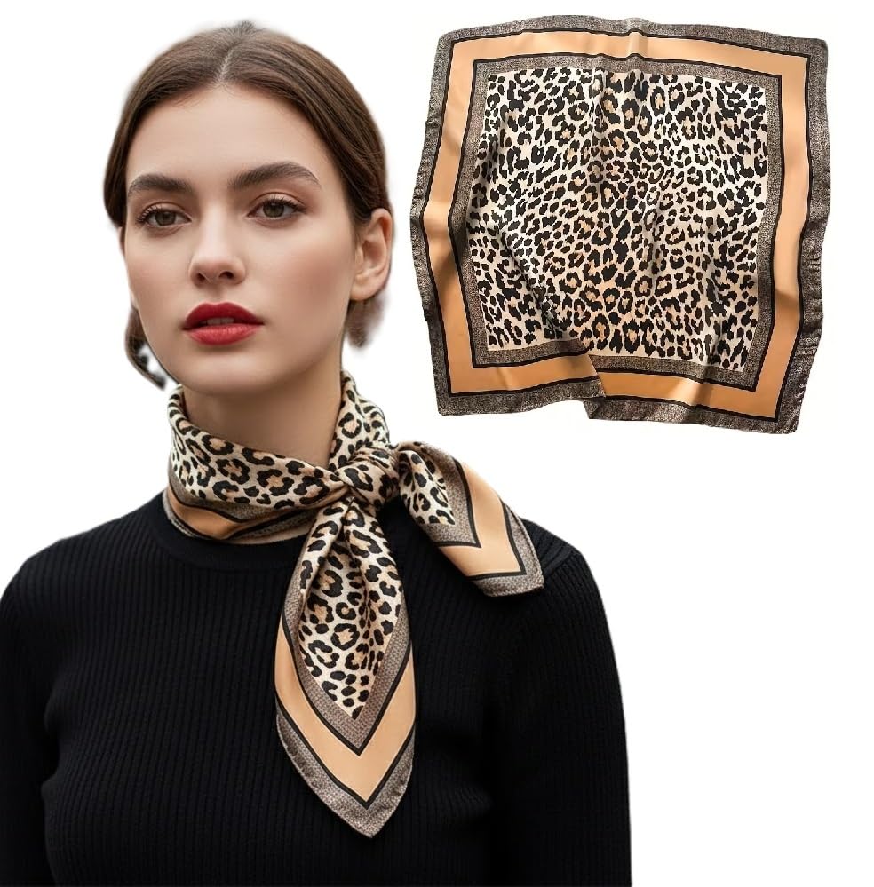 Buy Alexvyan Brown Leopard Animal Pattern Polyster Silken feel