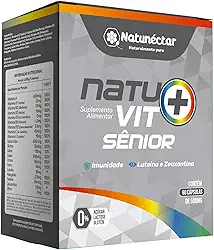 Natuvit Sênior Suplementos Vitaminas Para Idosos 500mg 60 Capsulas - Natunéctar