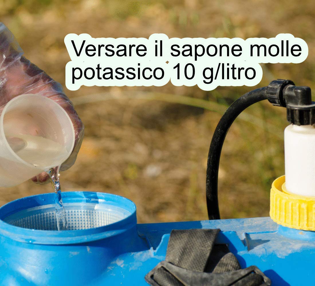 Bioki Sapone Molle di Potassio, Alta concentrazione, Ideale Come Lava melata di Piante e potenziatore delle difese delle Piante, tanica da 20 kg