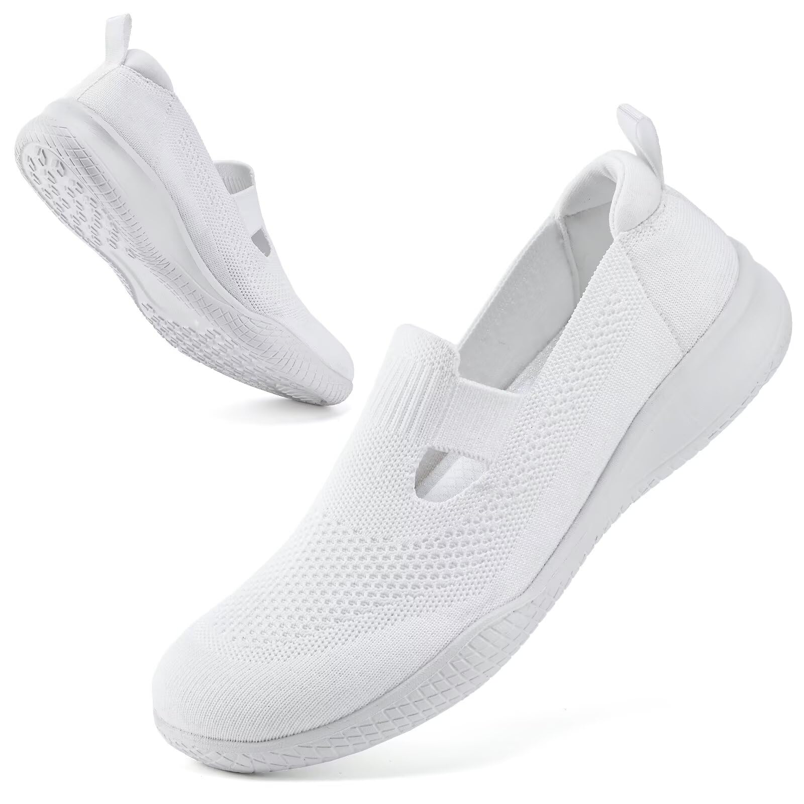 konhill Damen Slip On Laufschuhe Atmungsaktive Mesh Sommerschuhe Leichte Fitness Sportschuhe für Jogging Walking Freizeit