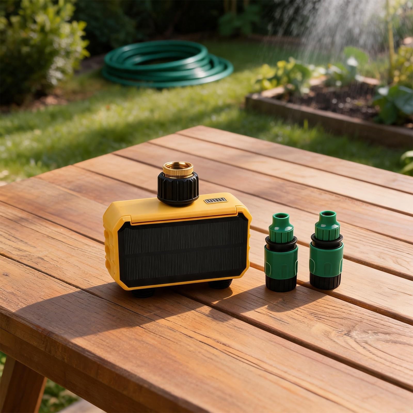 Centralina Irrigazione Intelligente - Timer Automatico con Giornaliero/Settimanale Programmi, Sensore Pioggia e Modalità Manuale | Smart per Prati e Giardini (2 Vie)