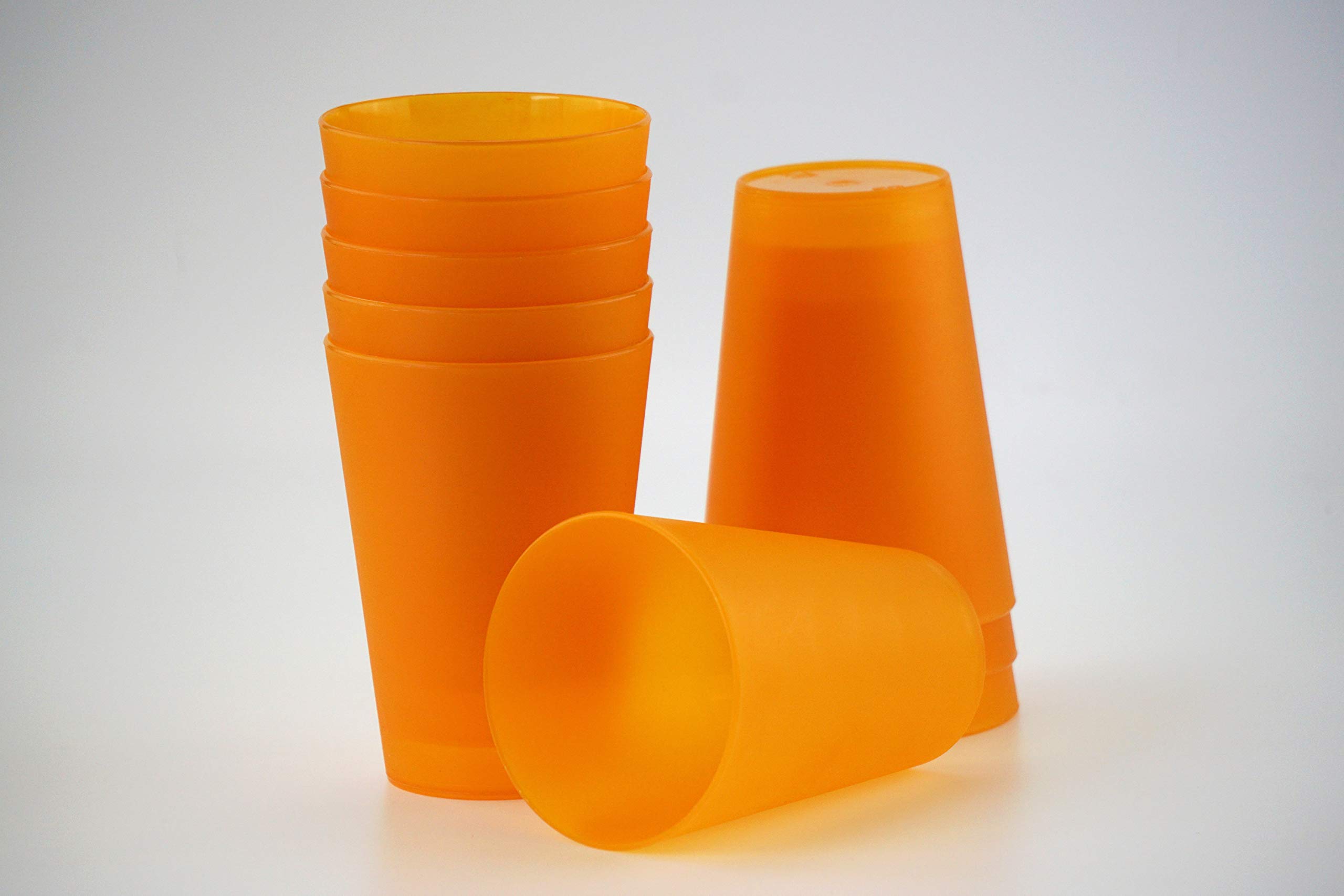 S&S-Shop 150 Gobelet en plastique réutilisables Orange 0,4 l