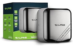 Alpine Air: High-Velocity Chrome Hand Dryer with 5-Year Warranty