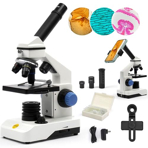 SWIFT Compound Monocular Microscope Kit Microscope for Adults Students Beginners,40X-2000X