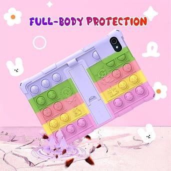 Case for Whitedeer C10-WT Tablet 10.1 inch, Silicone Stand Cover for UGRIHACH UG-C10/ZANDIZ C10/Lville LVEC10/HiGrace C10/Freeski C10/FYMLCPFY C10A/Jeazans Jzpad-X11 Tablet(Black)