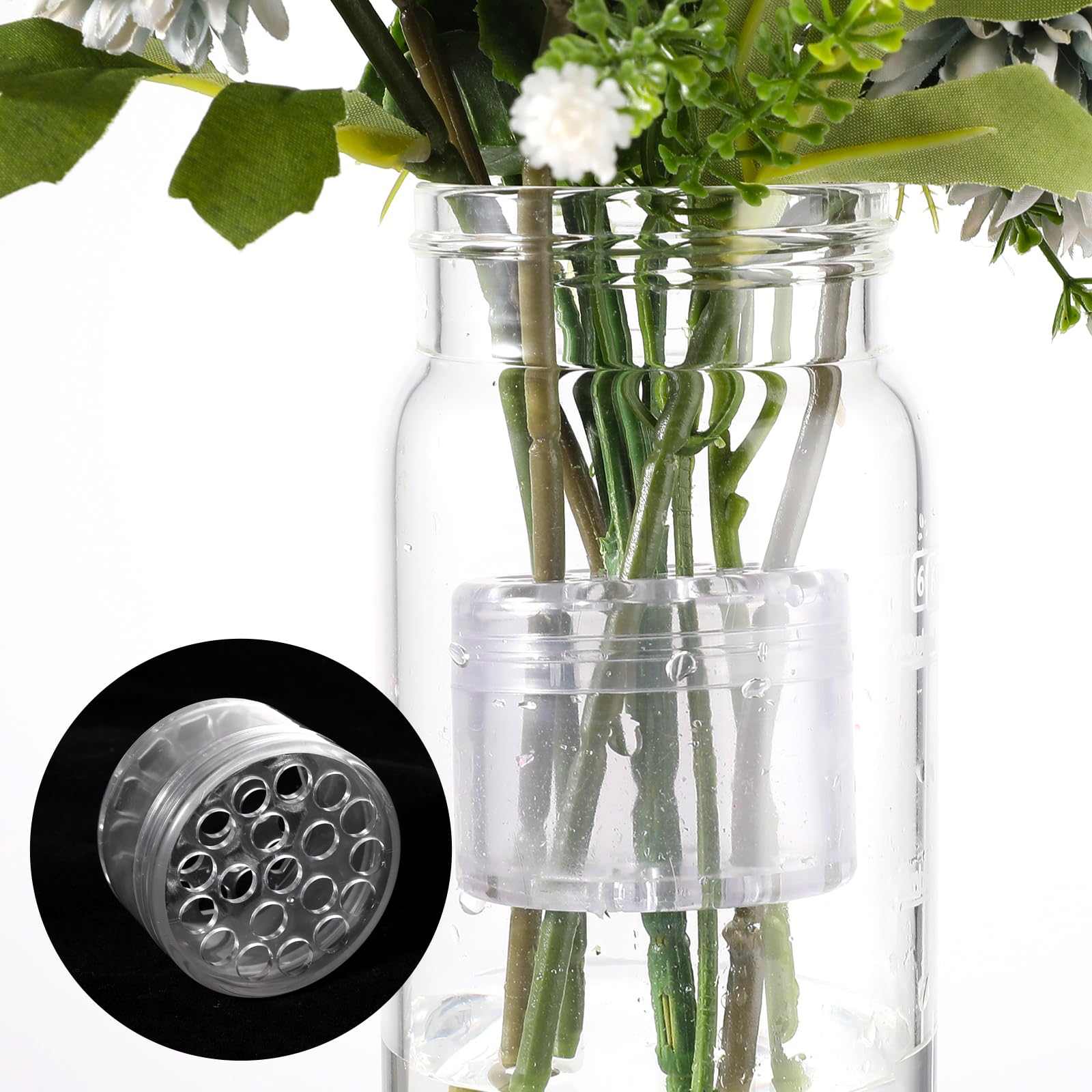 Stem Holders for Flowers 2 PCS Spiral Ikebana Stem Holder Flower Stem Holder Flower Arrangement Holder Spiral Diy Bouquet Twister Flower Arrangement Holder for Weddings Party Home Decor (Clear - Image 4