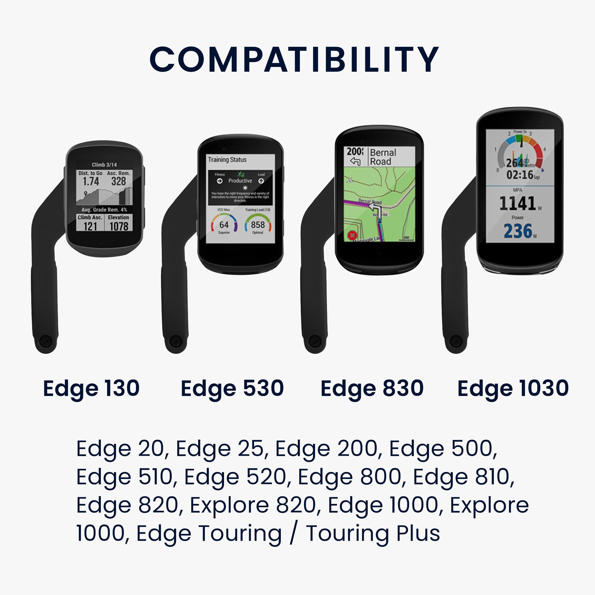 kwmobile Soporte GPS Compatible con Garmin Edge Soporte Manillar - Soporte Manillar Bicicleta para navegador GPS - Negro