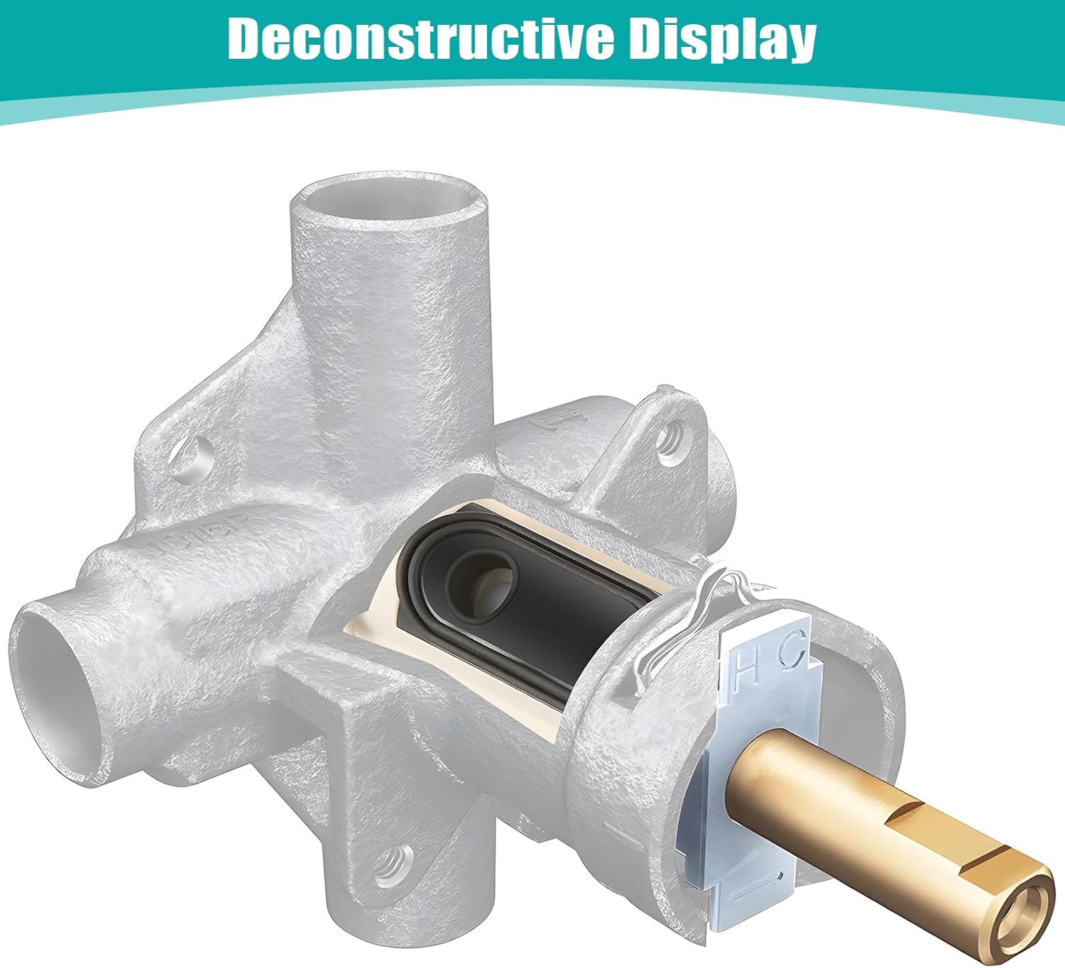 Enhon 3 Pack 1222 Replacement Cartridge Compatible with Moen with Puller, Tub Shower Cartridge Replacement Kit Compatible with Posi temp Faucet, Shower Repair Tool