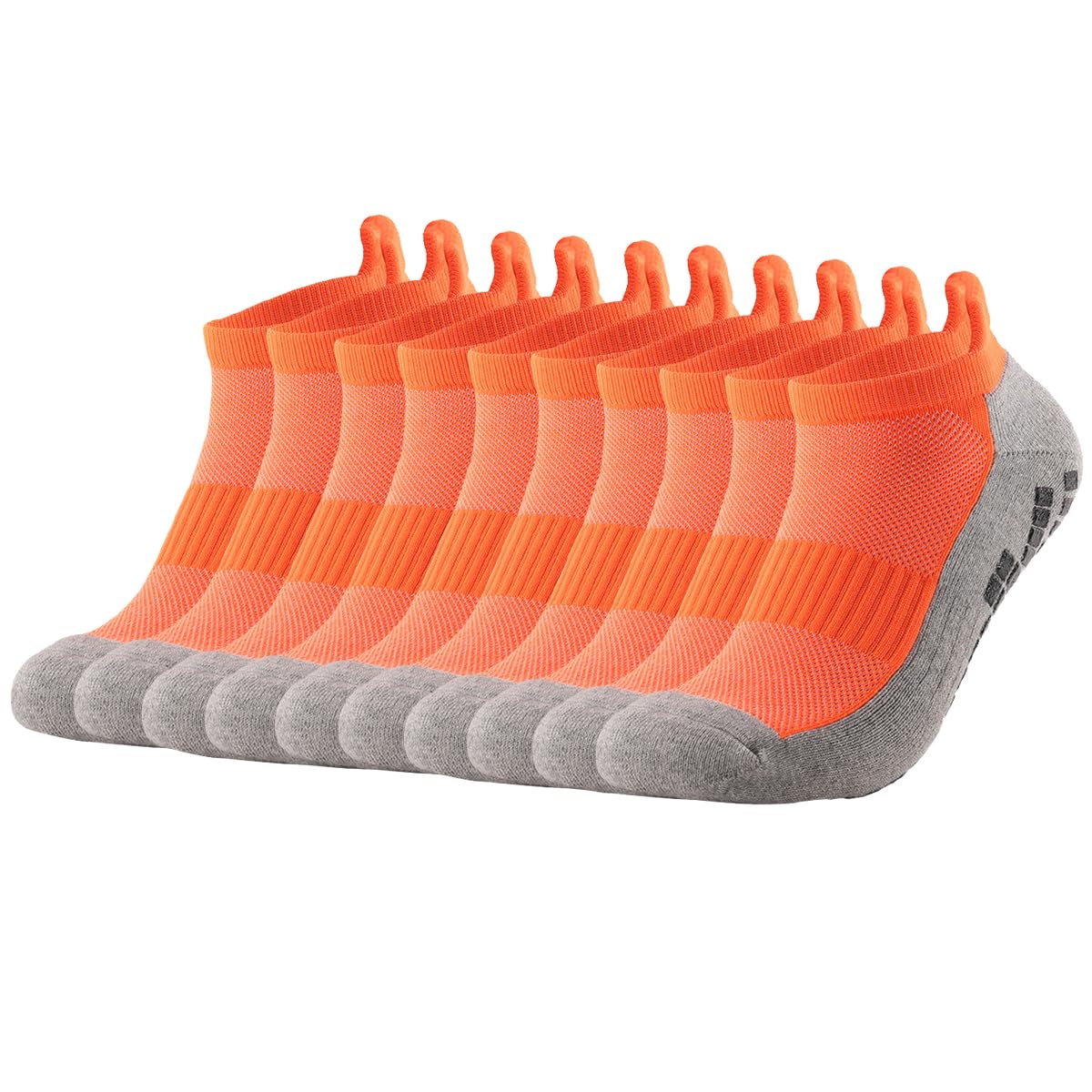 Calcetines de compresión de tobillo para hombres y mujeres, 2/4/6 pares, calcetines de compresión de corte bajo con soporte de tobillo, naranja, 10 pares, 10 pares naranja, 9-12