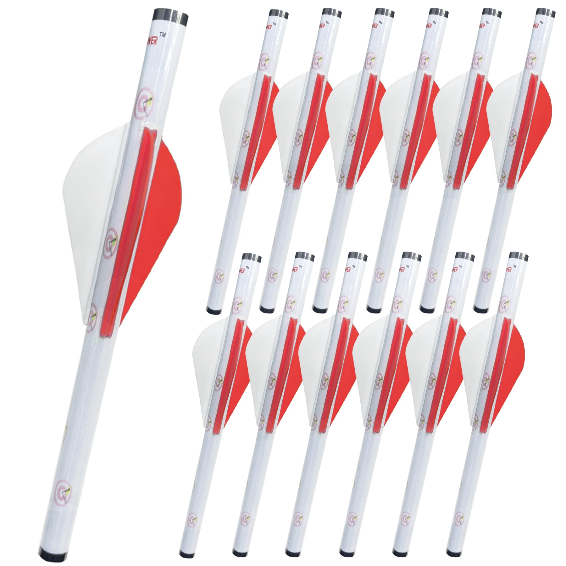 12-Pack Shrink Fletch with 2 Inch Vanes, Stretch Arrow Wraps Universal Fit for Arrows and Bolts, DIY Archery Fletching Tool