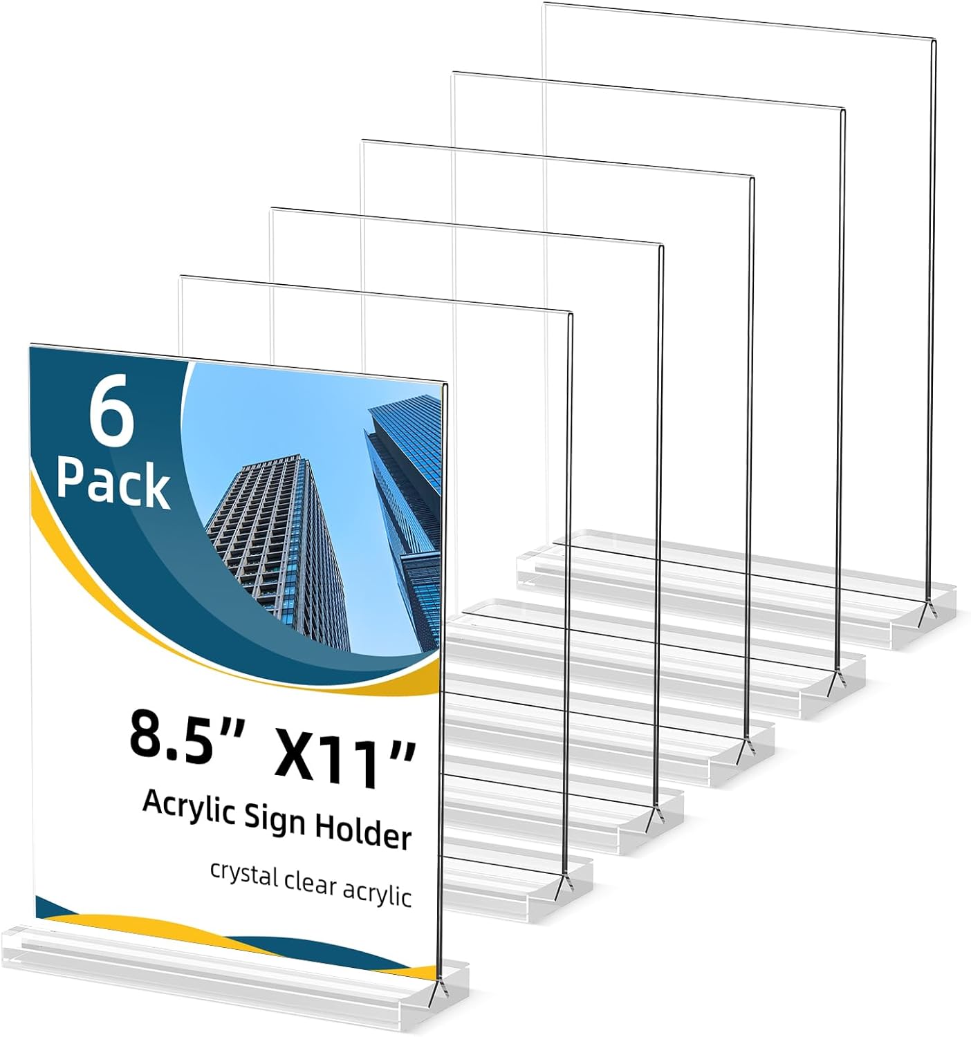 PPHSisy Acrylic Sign Holder 8.5 x 11 Clear Sign Holder