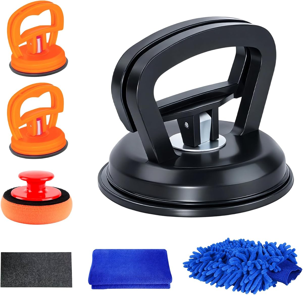7 Pack Suction Cup Dent Puller for Car, Car Suction Dent Remover Kit with Cleaning Repair Tools, Auto Body Repair Tools for Automotive Body, Glass, Screen, Ceiling