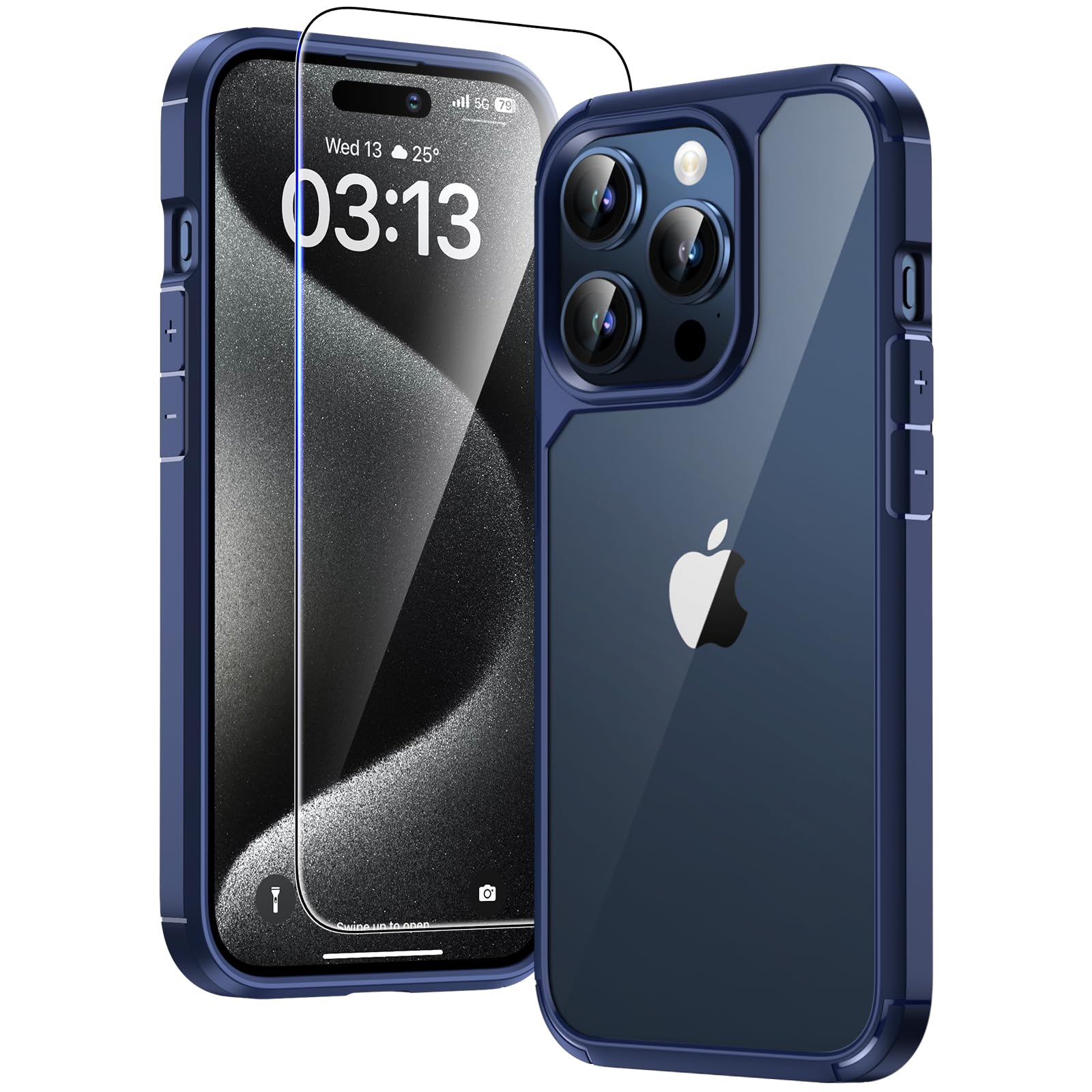 TAURI Funda para iPhone 13/iPhone 14, Compatible con MagSafe [No amarillea] con Vidrio Templado, Carcasa Nueva para iPhone 13/iPhone 14,Funda Ultra Fina antichoque - Transparente — view 44
