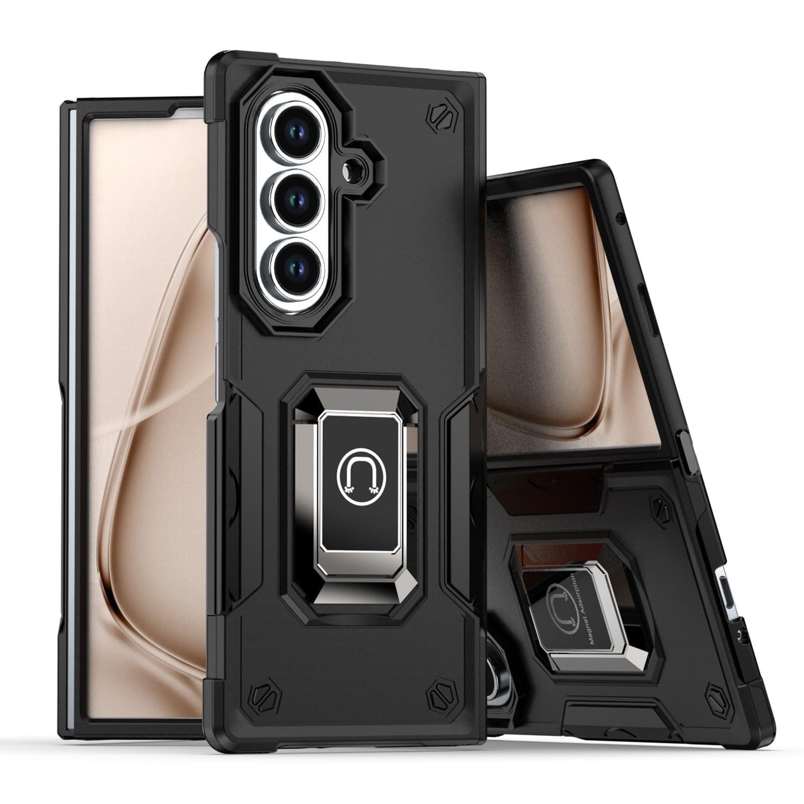 Funda Antichoques para Samsung Galaxy Z Fold 8 Ultra, Anillo Metal