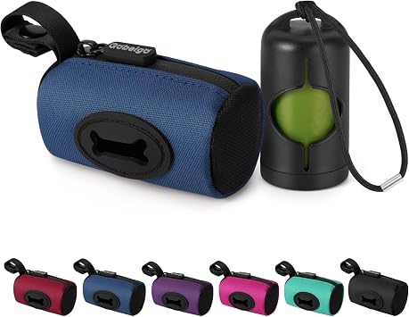Gobeigo 2-in-1 Dog Poop Bag HolderEasy Pull-Out VersionNavy Blue