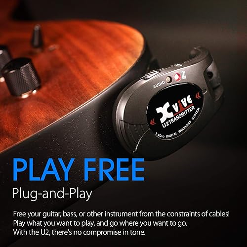 Miniatura 9 de Xvive U2 - Sistema inalámbrico para guitarra recargable de 2.4GHz - Transmisor y receptor inalámbricos para guitarra eléctrica y bajo