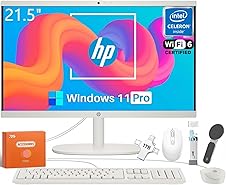 [70% off] HP All in One Desktop Computer for Home, Intel Celeron J4025, 21.5 inch FHD Anti-Glare, WiFi 6, 16 GB DDR4, 512 GB SSD, 1TB USB Flash Drive, Home PC, Wired KB & Mouse, Windows 11 Pro, W/Accessories