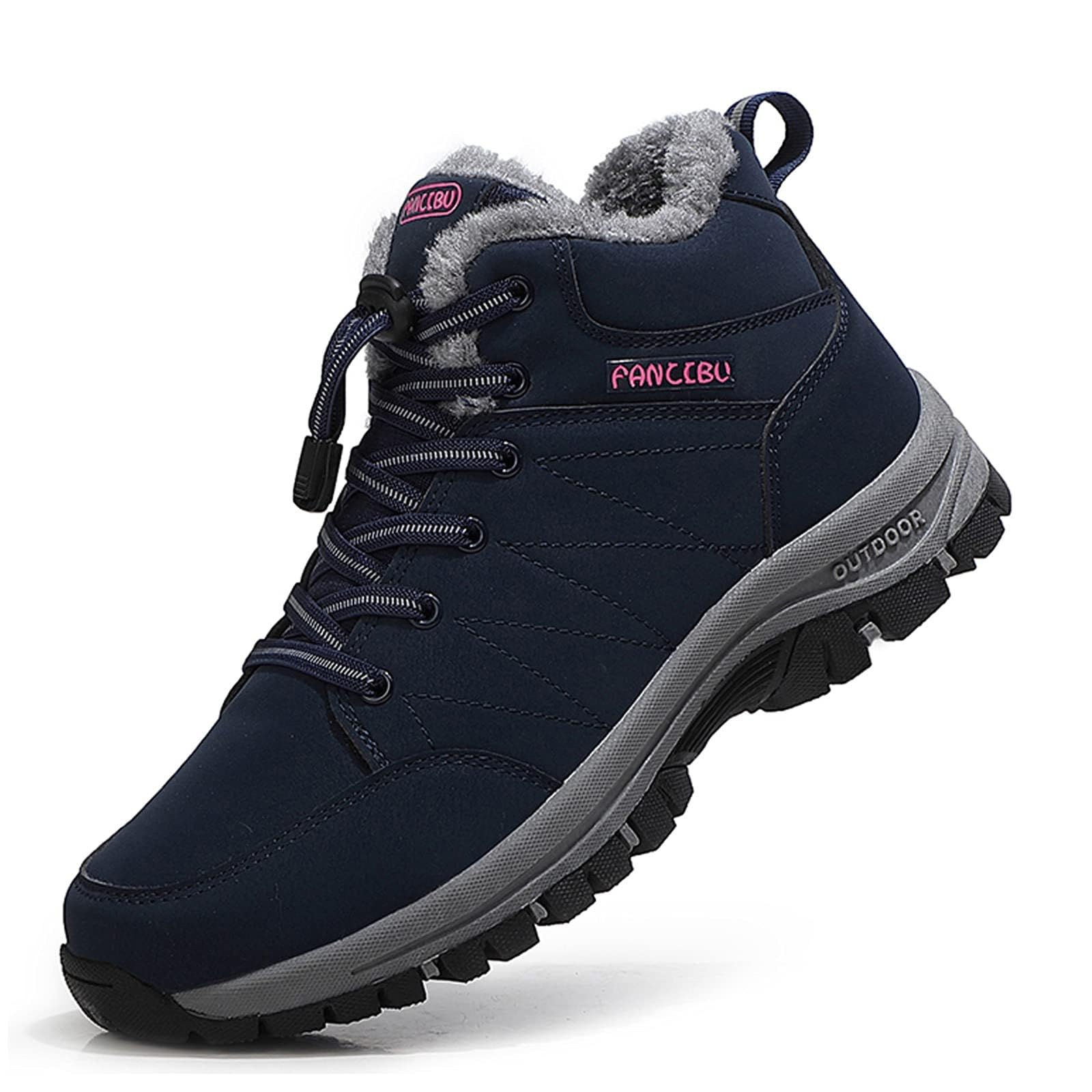 Womens Snow Boots Fur Lined Warm Ankle Boot Waterproof Anti-Slip Winter Outdoor Sports Shoes
