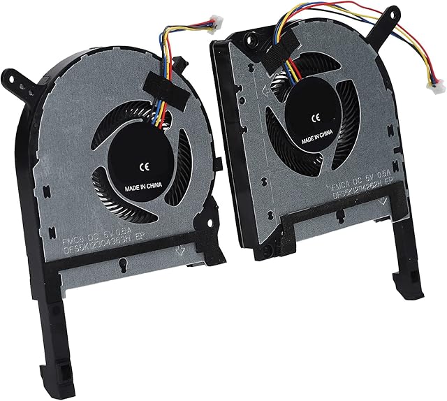 2 Pcs 4-Pin Aluminium Alloy Laptop CPU GPU Cooling Fans Heatsink Replacement,for ASUS TUF FX505 FX505ge FX505gm FX505dt FX705