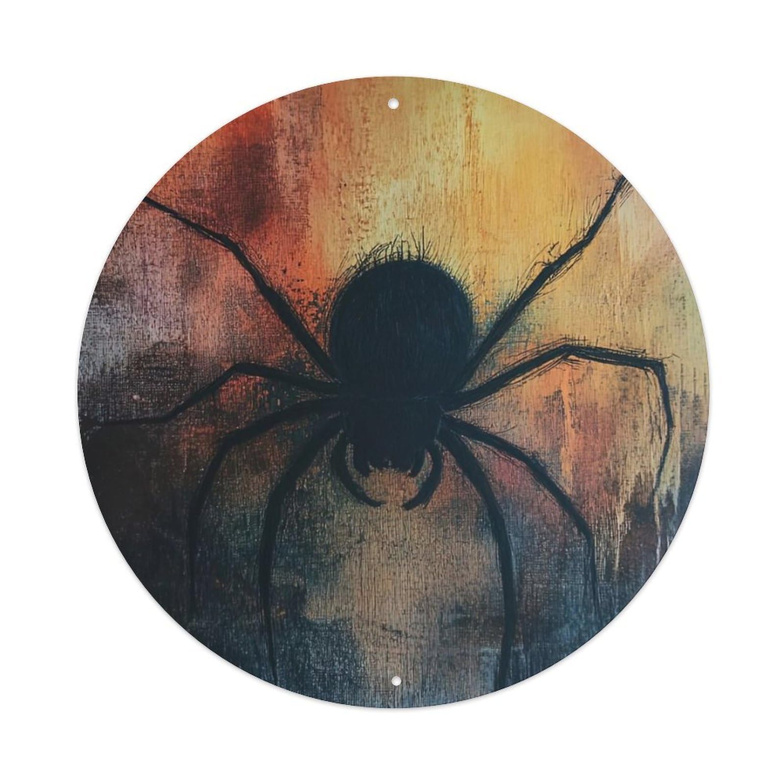 Animal Artwork The Black Spider Metal Tin Sign