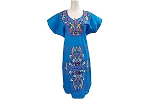 Vibrante Mexican Embroidered Dress: Adorn Yourself in Cultural Elegance